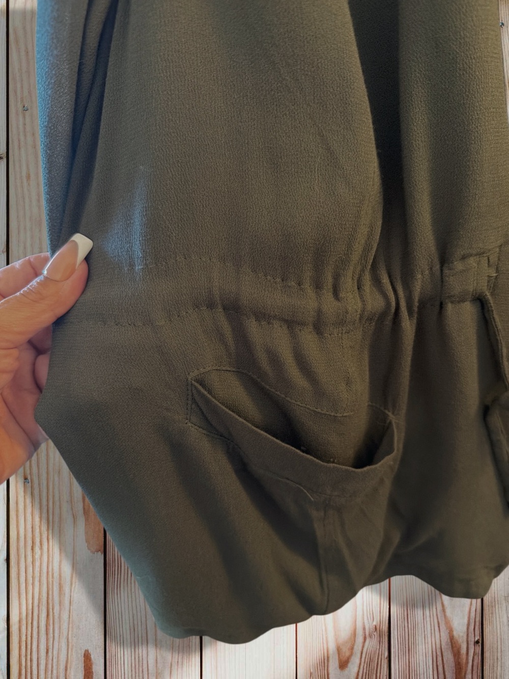 Torrid Olive Utility Drawstring Jacket - Picture 5 of 9